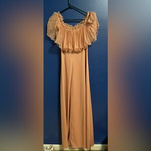 Vintage Tan Maxi Dress